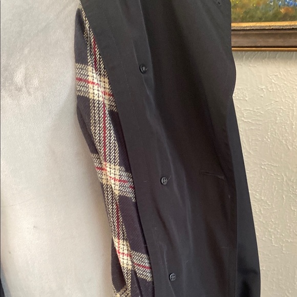 London Fog Black Double-Breasted Trench Coat - Picture 7 of 8